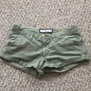 Size 4 olive green jean shorts